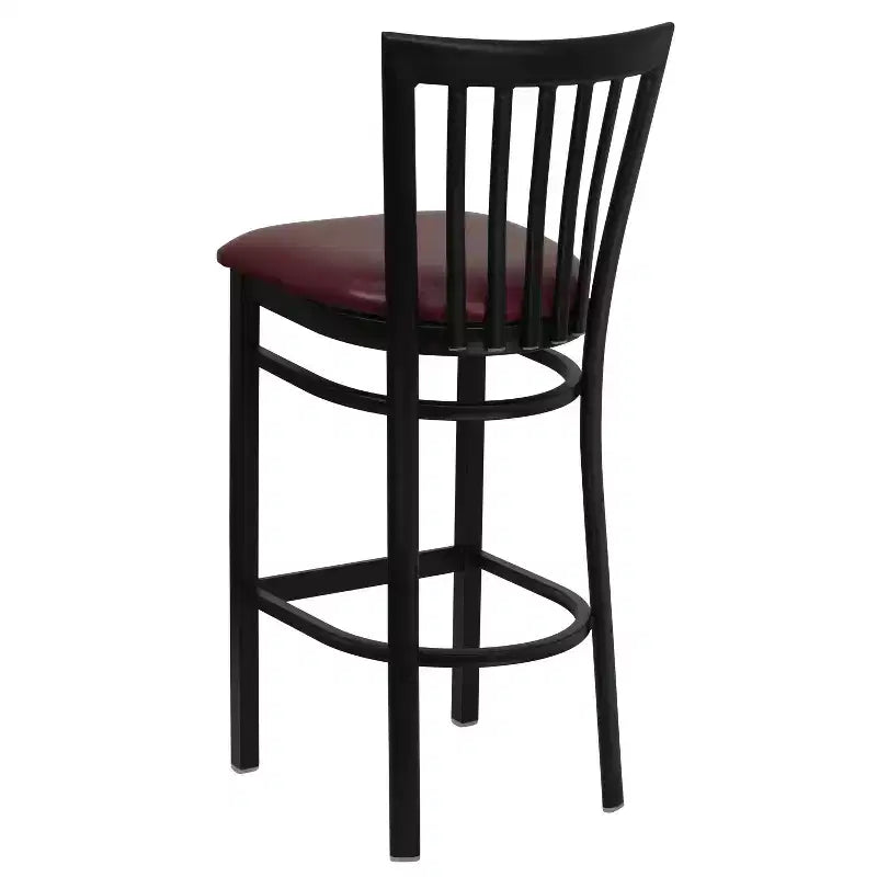 Emma and Oliver 2 Pack School House Back Metal Restaurant Barstool