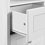 Yaheetech Woodenll End Table with Storage Drawers and Open Shelf for Bedroom, Living Room