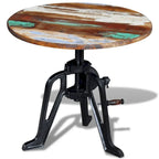 vidaXL Table d'appoint Table basse ronde Bout de canapé Bois massif et fonte