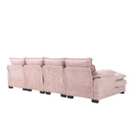 Canapé modulable Cloud pour salon, canapé d'angle moderne en chenille/boucle, canapé convertible modulable confortable avec double méridienne