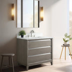 Meuble-lavabo Vanity Art avec évier en céramique et dessus en marbre reconstitué