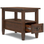 WYNDENHALL Norfolk Table d'appoint étroite de style transitionnel rectangulaire en bois massif, 35,5 cm de large – 35,5 cm de large