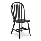 Chaise de salle à manger Windsor Arrowback en bois massif