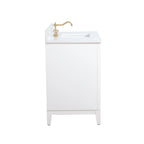 Meuble-lavabo Vanity Art avec évier en céramique et dessus en marbre reconstitué