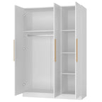 Armoire de rangement en bois avec 6 cubes de rangement et tringle à vêtements