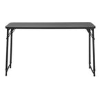 COSCO 20 x 48 Adjustable Height Folding Resin Utility Table, Black