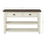The Gray Barn Downington Table console de canapé à 2 tiroirs en bois massif