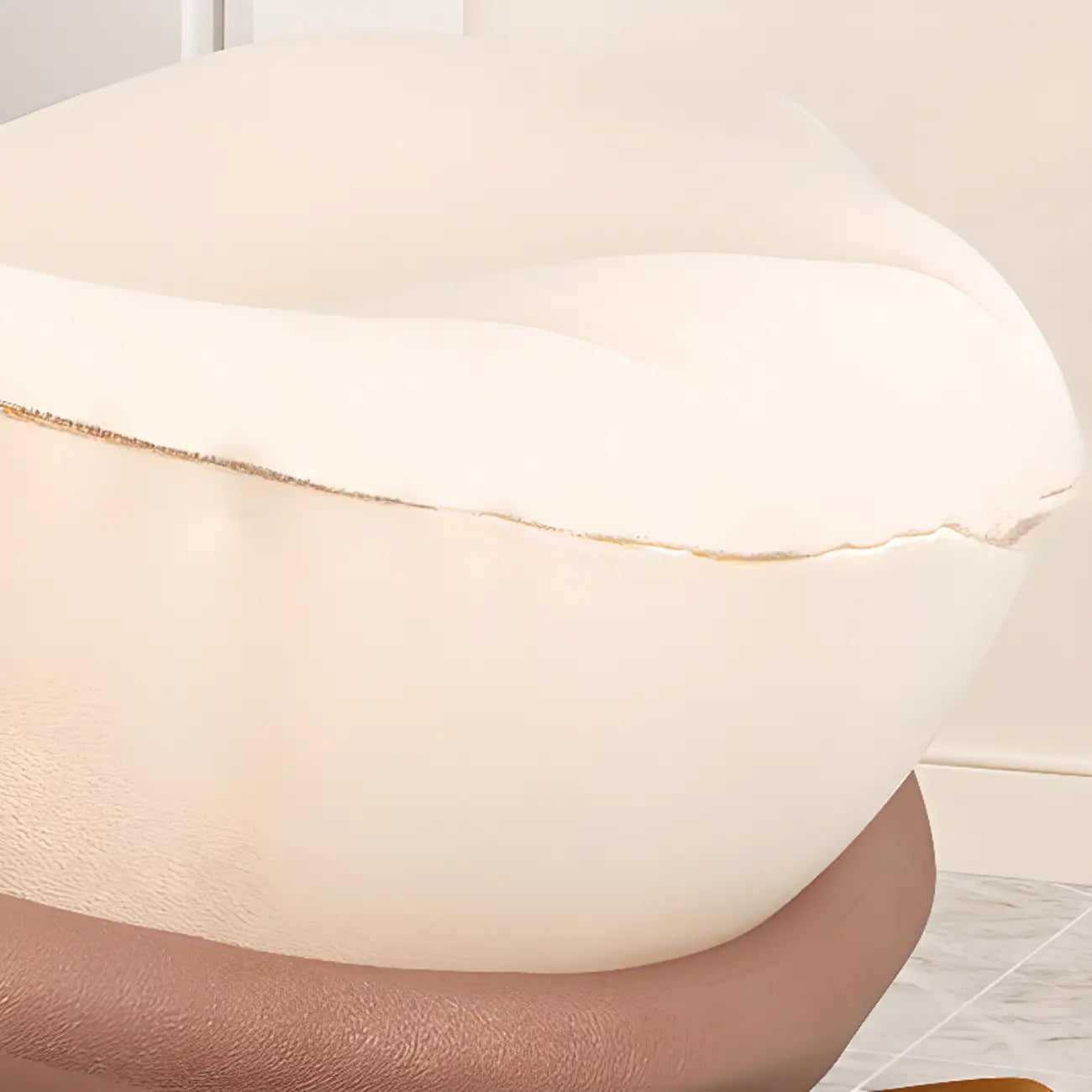 Fauteuil à bascule scandinave rembourré avec ottoman en option