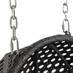 LeisureMod Sedia a Uovo Sospesa per 2 Persone con Supporto - Dondolo Pensile per Esterni/Interni in Rattan Intrecciato con Cuscini