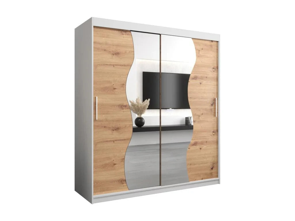 Armoire - Argent/Blanc/Marron