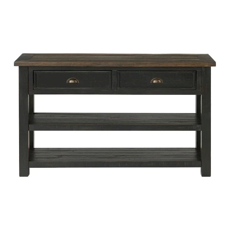 The Gray Barn Downington Table console de canapé à 2 tiroirs en bois massif