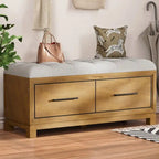 Banc à chaussures avec coussin amovible et rangement dissimulé pour l'entrée et le salon
