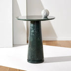 Table d'appoint ronde haute en marbre SAFAVIEH Couture Ghicu - 56 cm L x 53 cm P x 61 cm H - 21Wx21Dx24H