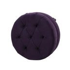 Pouf rond capitonné