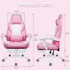 Sedia da gaming BOSSIN Racing Style, sedia da gamer per persone robuste fino a 136 kg, sedia da computer con schienale alto