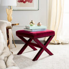 SAFAVIEH Shavonne Ottoman banc en X