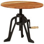vidaXL Table d'appoint Table basse ronde Bout de canapé Bois massif et fonte