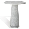 Table d'appoint ronde haute en marbre SAFAVIEH Couture Ghicu - 56 cm L x 53 cm P x 61 cm H - 21Wx21Dx24H