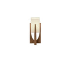 Vintage Wooden Torch LED Floor Lamps with Fabric Shade