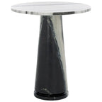 Table d'appoint ronde haute en marbre SAFAVIEH Couture Ghicu - 56 cm L x 53 cm P x 61 cm H - 21Wx21Dx24H