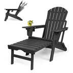 Chaise Adirondack pliante et réglable Vrakae avec ottoman