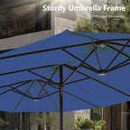 MAISON ARTS Ombrellone Doppio da 4,5 m, Extra Large, per Patio, con Base Inclusa