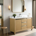 Meuble-lavabo Vanity Art avec évier en céramique et dessus en marbre reconstitué