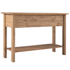 Console de couloir rustique en pin massif, blanc cérusé / marron antique / gris cérusé / non peinte, 3 tiroirs