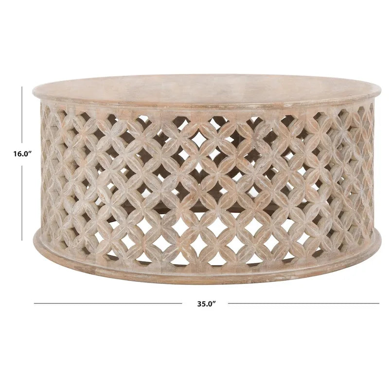 Table basse ronde Antkea SAFAVIEH - 35 L x 35 P x 16 H - 35Lx35Px16H