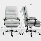 Fauteuil de bureau massant, chauffant et inclinable en microfibre Vinsetto avec vibrations