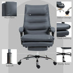 Fauteuil de bureau massant, chauffant et inclinable en microfibre Vinsetto avec vibrations