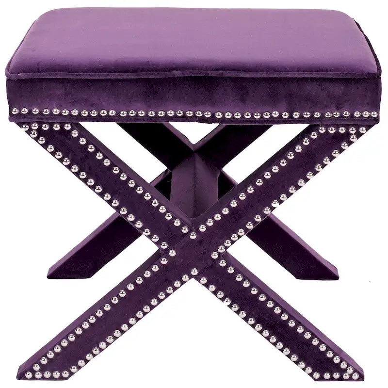 SAFAVIEH Shavonne Ottoman banc en X