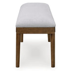 Signature Design by Ashley Lyncott Gris/Marron 59 Banc de salle à manger rembourré - 59.25 L x 15.13 P x 19.75 H