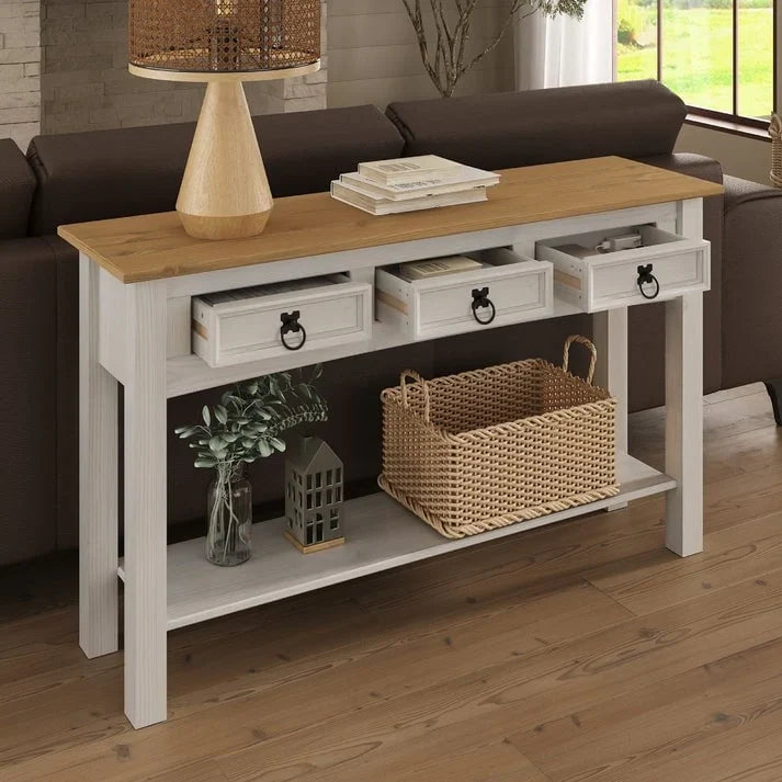 Console de table en bois 3 tiroirs Corona | Furniture Dash - S.O.