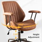 Chaise de bureau ergonomique en suède avec support lombaire