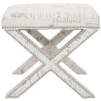 SAFAVIEH Shavonne Ottoman banc en X