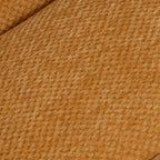 Fauteuil pivotant d'appoint en tissu chenille tufté jaune