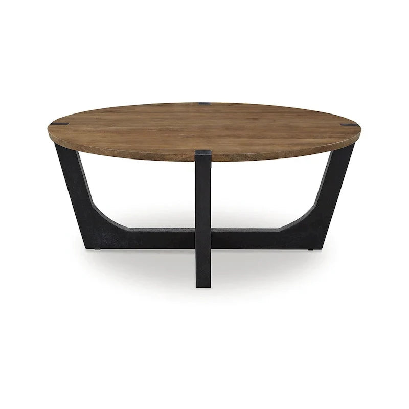 Signature Design by Ashley Hanneforth Table basse marron/noir - 111,76 cm (L) x 111,76 cm (P) x 48,26 cm (H)