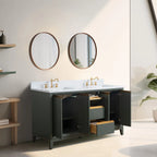 Meuble-lavabo Vanity Art avec évier en céramique et dessus en marbre reconstitué