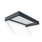 Auvent Sophia gris transparent pour portes et fenêtres de 0,9 m