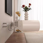 Meuble TV flottant en bois blanc avec rangement pour le salon