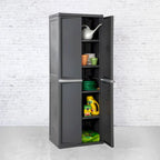 Sterilite Lot de 2 Organiseurs de Rangement à 4 Étagères Réglables pour Garage, Gris - Lot de 2
