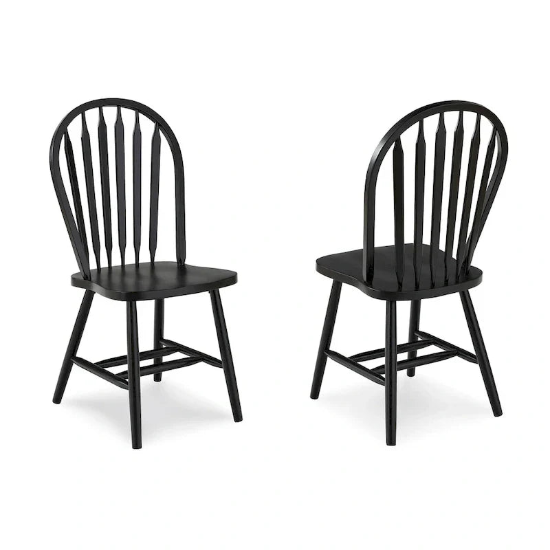 Chaise de salle à manger Windsor Arrowback en bois massif