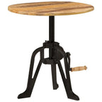 vidaXL Table d'appoint Table basse ronde Bout de canapé Bois massif et fonte