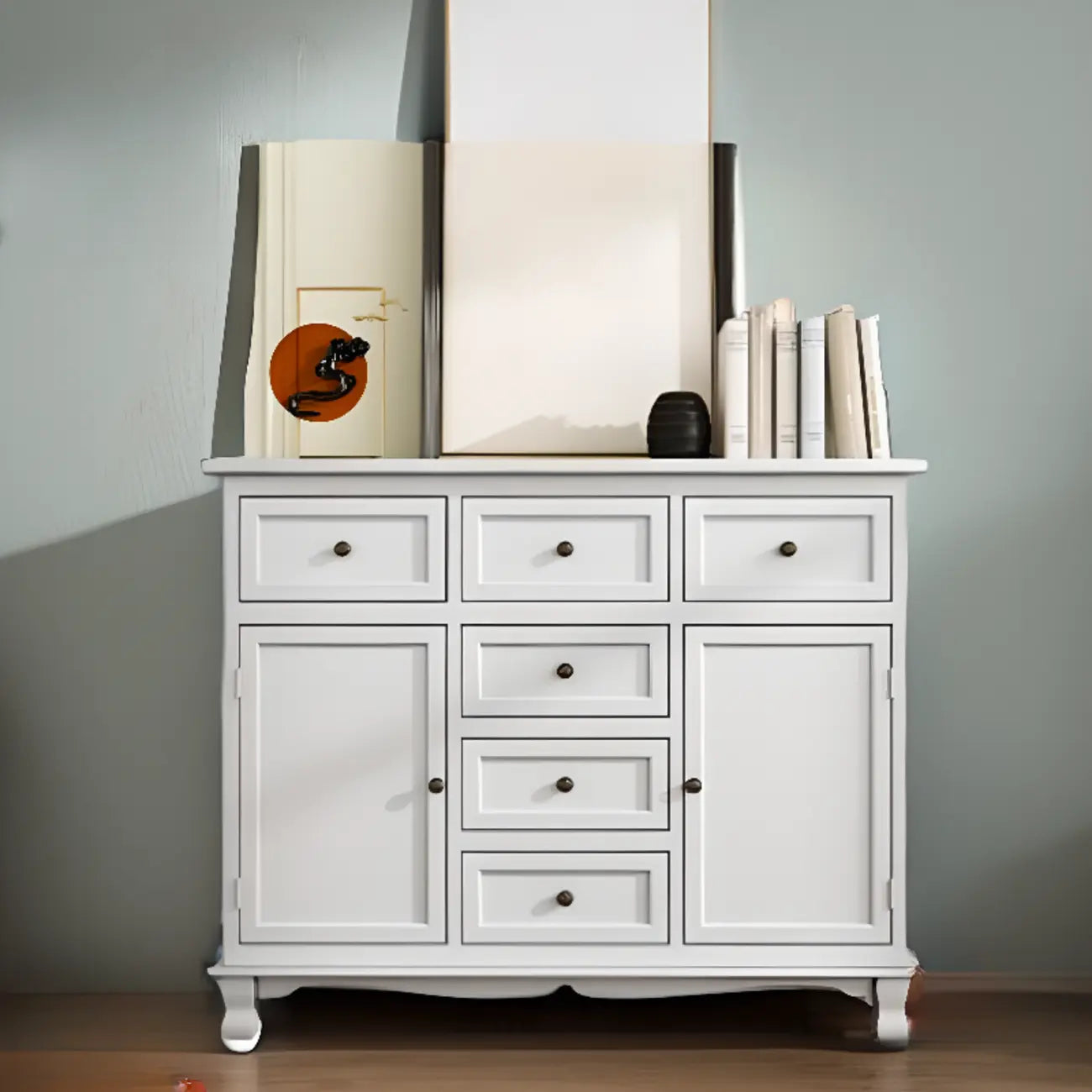 Meuble d'appoint rustique en bois marron pour salon