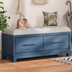 Banc à chaussures avec coussin amovible et rangement dissimulé pour l'entrée et le salon