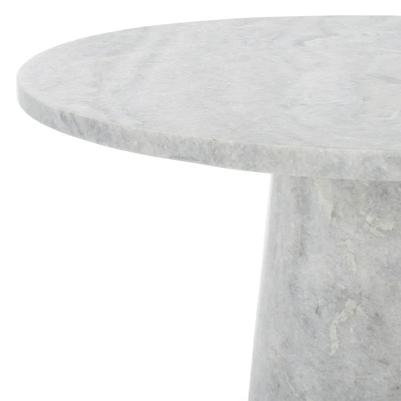 Table d'appoint ronde haute en marbre SAFAVIEH Couture Ghicu - 56 cm L x 53 cm P x 61 cm H - 21Wx21Dx24H