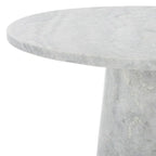 Table d'appoint ronde haute en marbre SAFAVIEH Couture Ghicu - 56 cm L x 53 cm P x 61 cm H - 21Wx21Dx24H