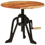 vidaXL Table d'appoint Table basse ronde Bout de canapé Bois massif et fonte
