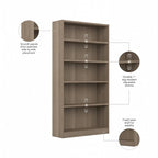 Bibliothèque haute à 5 étagères Universal de Bush Furniture